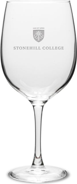 Stonehill College 19 oz. Wine Glass