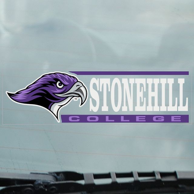 Stonehill College Skyhawks Cling Decal