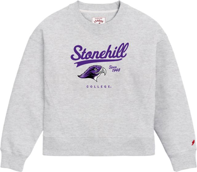 Stonehill College Skyhawks Women's Boxy Crewneck Sweatshirt