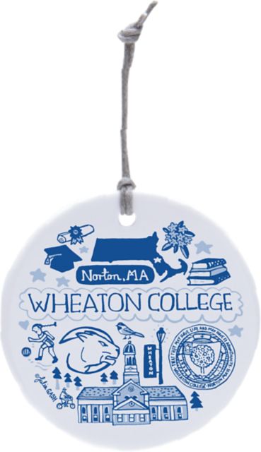 Wheaton College Julia Gash Ceramic Circle Ornament