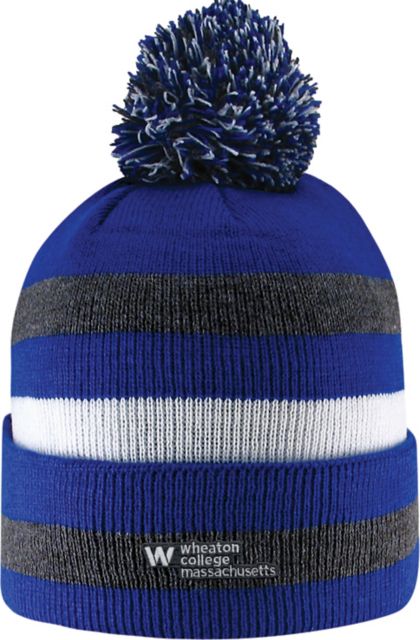 Wheaton College Knit Cuff Pom Hat