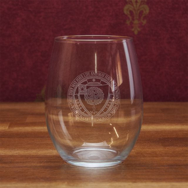 Wheaton College 21 oz. Stemless Wine Glass