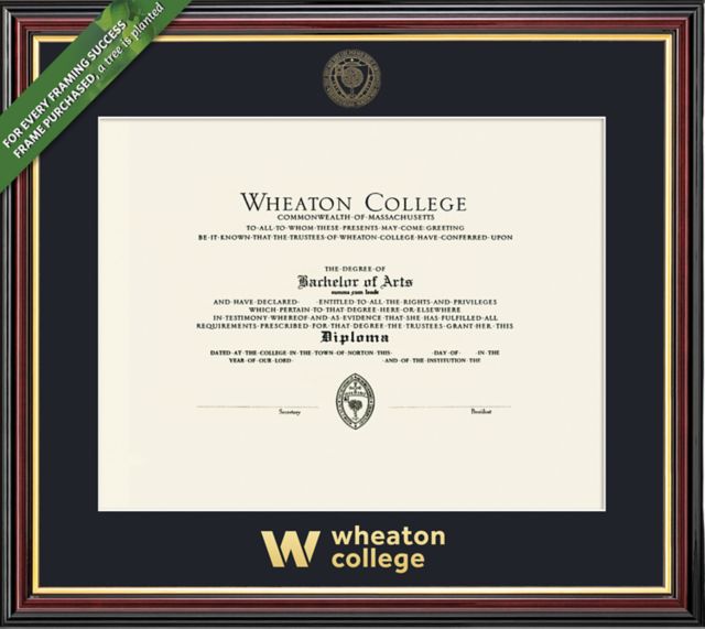 Wheaton College 8.5 x 11 Diploma Frame