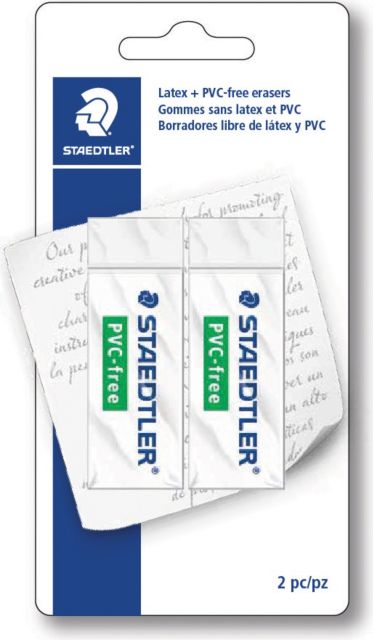 ERASER WHITE 2PK PVC FREE