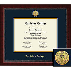 Canisius College diploma frame degree plaque campus photo certificate graduation gift bachelor master mba phd doctorate document case alumni