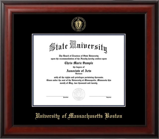 University of Massachusetts-Boston 11 in. x 8.5 in. Diploma Frame