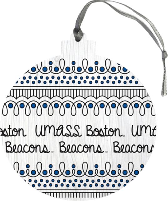 University of Massachusetts-Boston Beacons Round Ornament