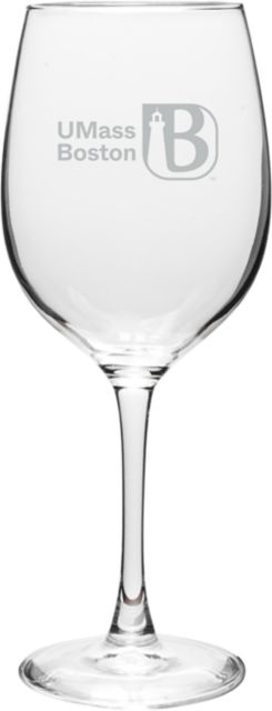 University of Massachusetts-Boston 16 oz. Wine Glass
