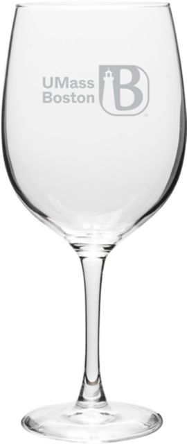 University of Massachusetts-Boston 19 oz. Wine Glass