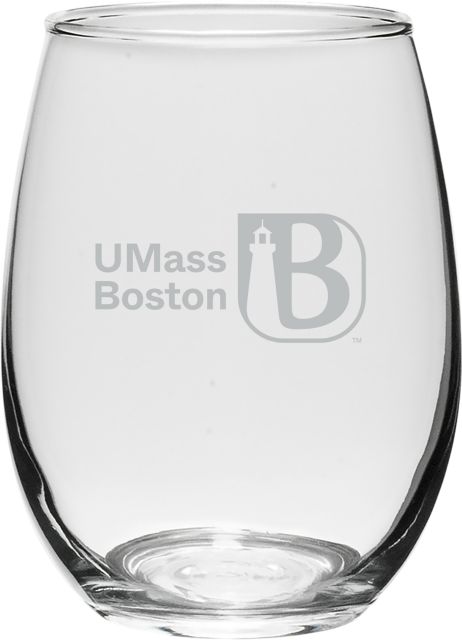 University of Massachusetts-Boston 21 oz. Wine Glass