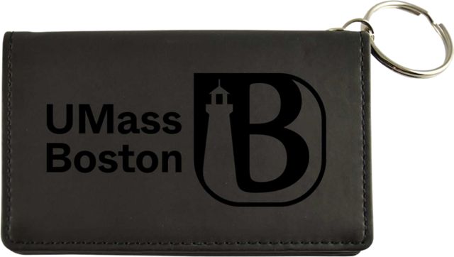 University of Massachusetts-Boston Leather ID Holder