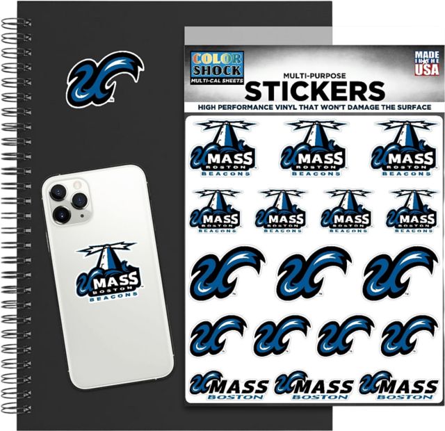University of Massachusetts-Boston Beacons Sticker Sheet