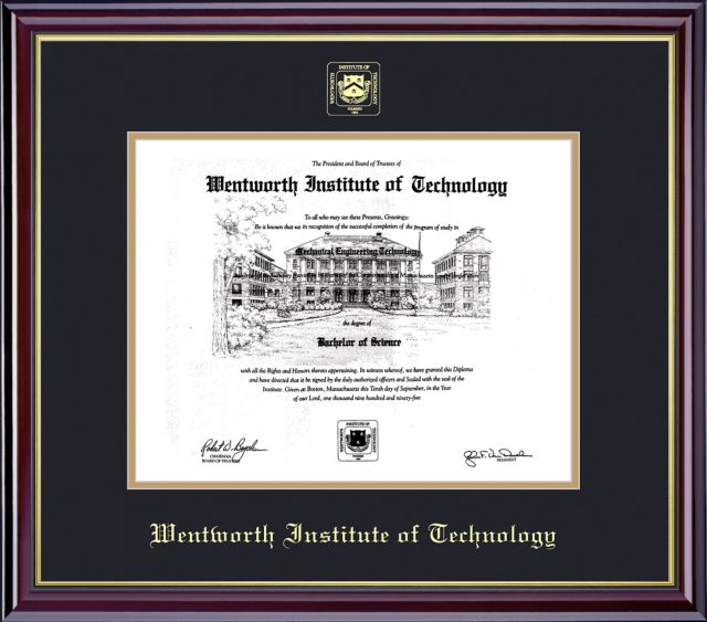 Wentworth Institute of Technology 11'' x 14'' Windsor Diploma Frame