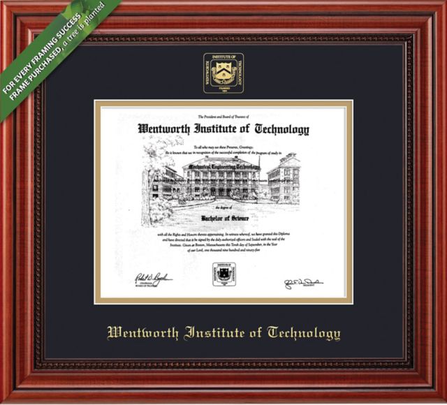 Wentworth Institute Of Technology Millenium Diploma Frame -ONLINE ONLY