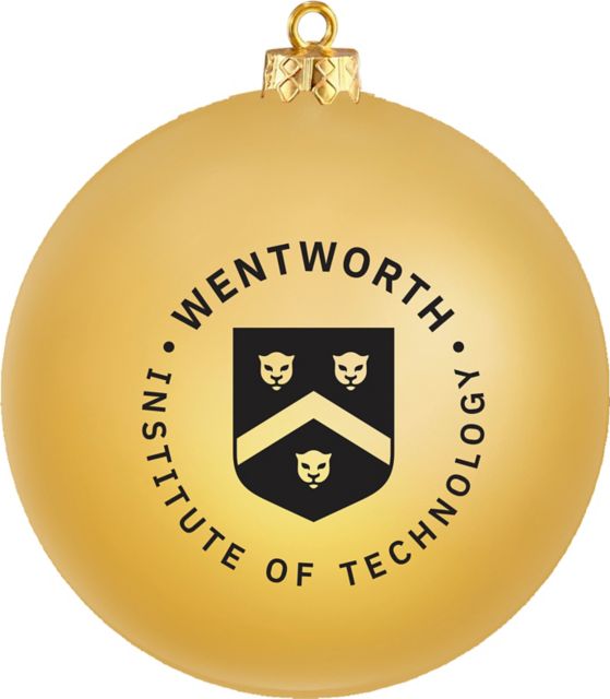 Wentworth Institute of Technology Round Shatterproof Ornament