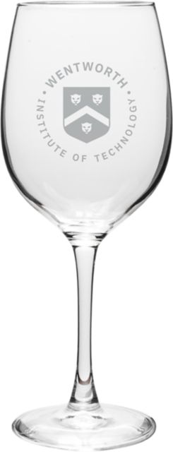 Wentworth Institute of Technology 16 oz. Wine Glass