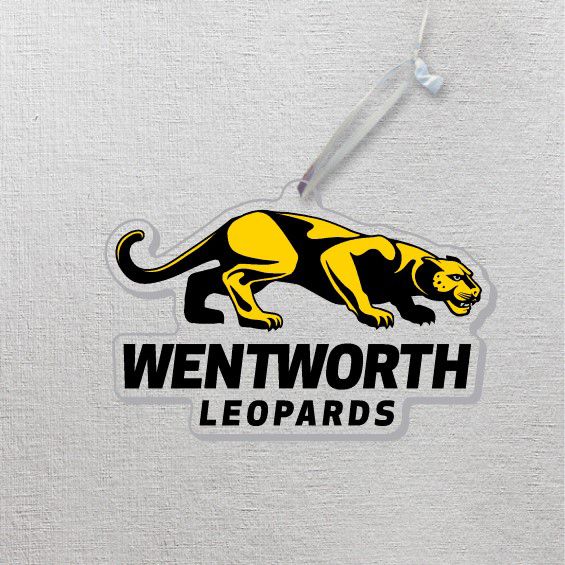 Wentworth Institute of Technology Leopards 3" x 4" Ornament