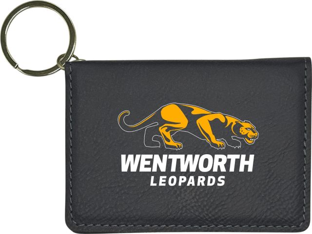 Wentworth Institute of Technology Leopards Leather ID Holder