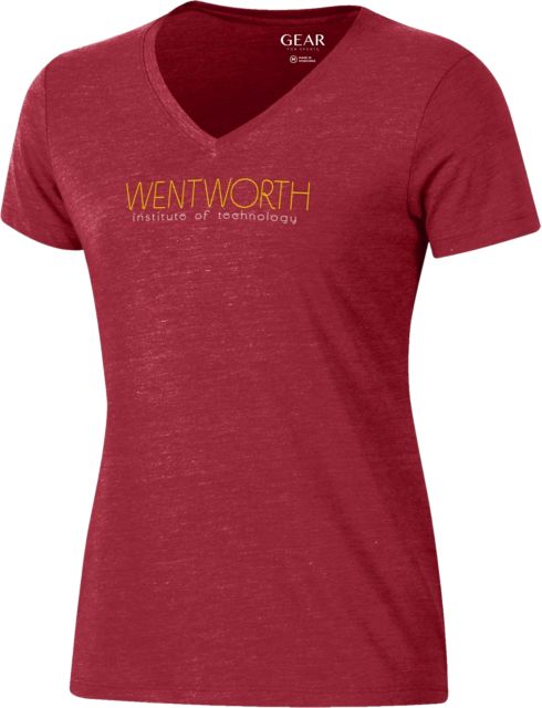 Wentworth Institute of Technology Women's V-Neck Short Sleeve T-Shirt