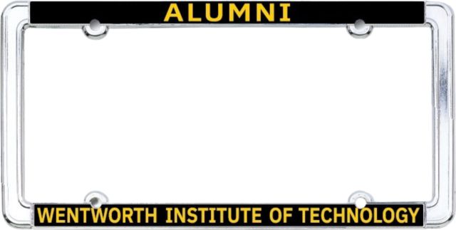 Wentworth Institute of Technology Alumni Thin Dome License Plate Frame