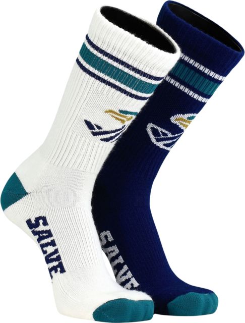 Salve Regina University Seahawks Crew Socks 2 Pack