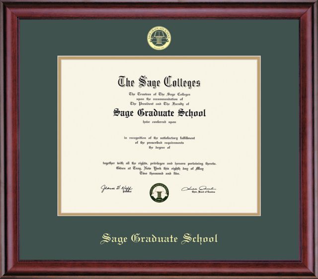 Sage Graduate Schools 8'' x 10'' Classic Diploma Frame BA/MA
