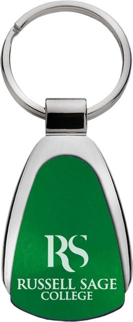 Russell Sage College Teardrop Keychain