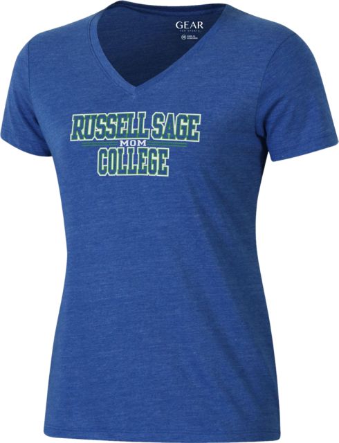 Russell Sage College Mom Women's V-Neck Short Sleeve T-Shirt