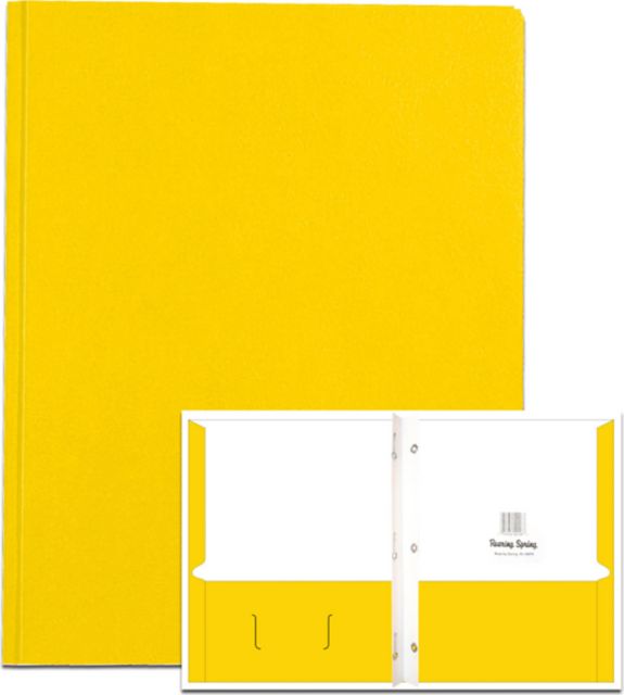 PORTFOL 2PKT 3PRONG YELLOW