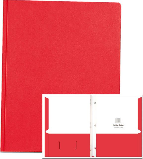 PORTFOL 2PKT 3PRONG RED