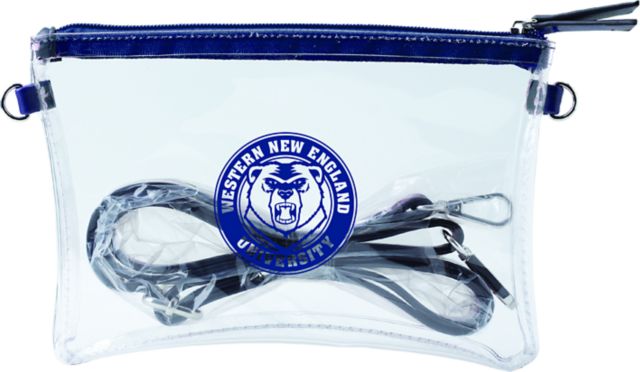 Western New England University Golden Bears Clear Crossbody Bag
