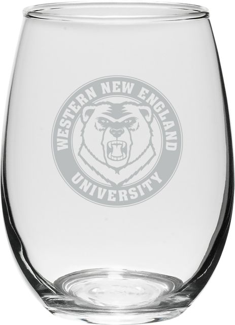 Western New England University Golden Bears 21 oz. Wine Glass