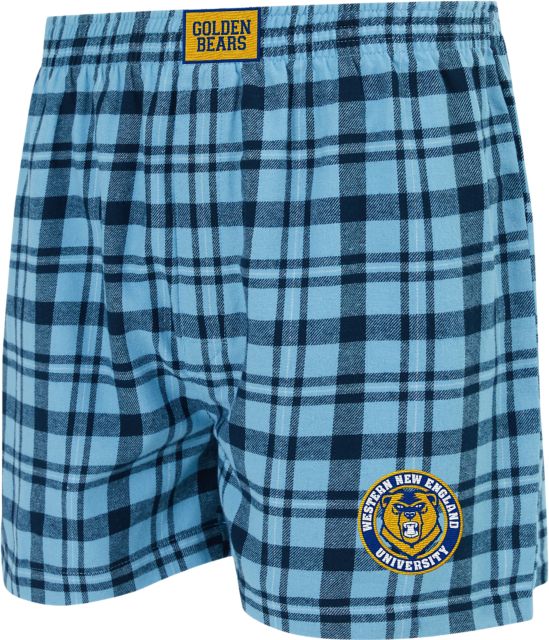 Western New England University Golden Bears Flannel Boxers
