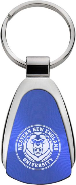 Western New England University Teardrop Keychain