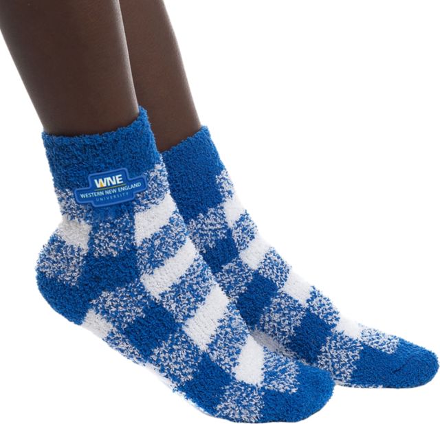 Western New England University Buffalo Check Socks