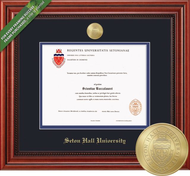 Seton Hall University Millenium BA/MA (12/09 To Pres) Diploma Frame -ONLINE ONLY
