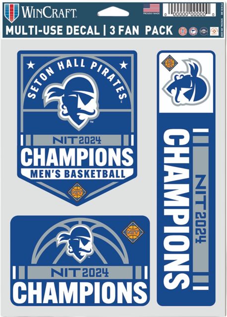 Seton Hall University Men's Basketball 2024 NIT Champions Decal 3 Pack