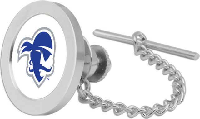CSI Silver Tie Tack/Lapel Pin Gift Boxed With Colored Medallion - ONLINE ONLY