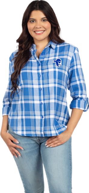 Seton Hall University Women's Pirates Plaid Shirt
