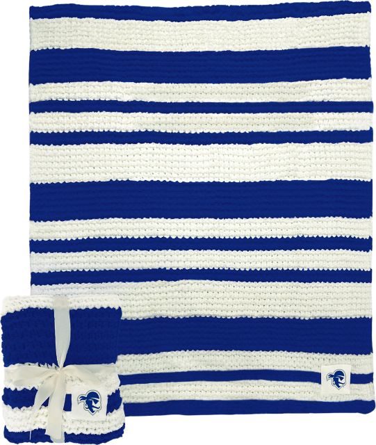 Seton Hall University Cable Knit Throw 50x60