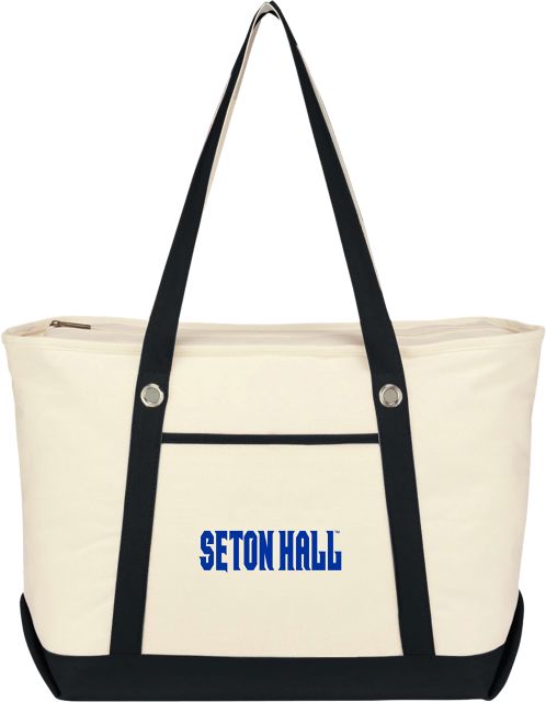 Seton Hall University Canvas Zippered Tote Bag