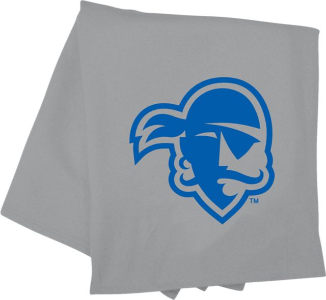 Seton Hall University Pirates Vive La Fete Game Day Soft Premium Fleece Blue Throw Blanket 40 x 58 Mascot and Stripes