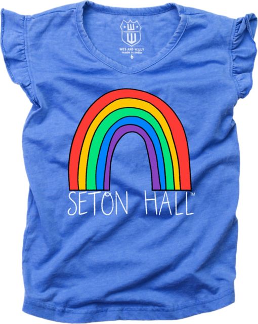 Seton Hall University Toddler Girl's Ruffle Short Sleeve T-Shirt