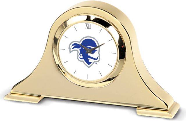 CSI Gold Napoleon Desk Clock With Colored Medallion - ONLINE ONLY