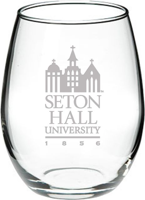 Seton Hall University 21 oz. Stemless Wine Glass