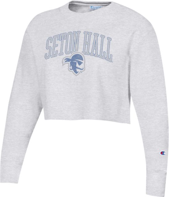 Seton Hall University Pirates Women's Reverse Weave Crop Crewneck Sweatshirt