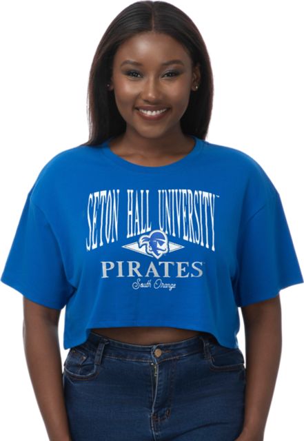 Seton Hall University Women's Boxy Cropped Short Sleeve T-Shirt