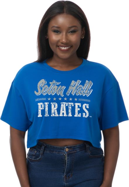 Seton Hall University Pirates Women's Boxy Crop Short Sleeve T-Shirt