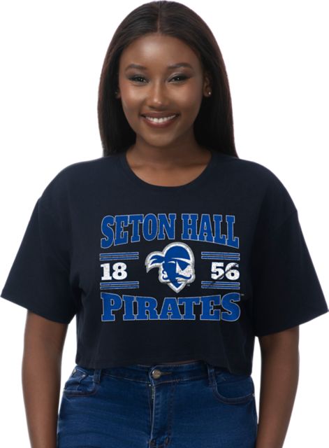 Seton Hall University Pirates Women's Boxy Crop Short Sleeve T-Shirt