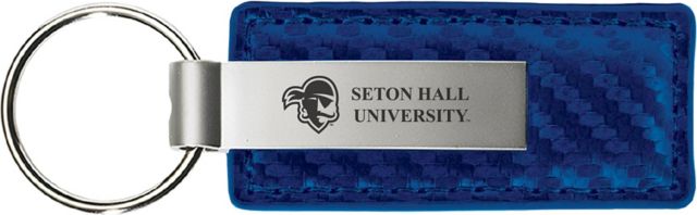 Seton Hall University Pirates Leather Carabiner Keychain